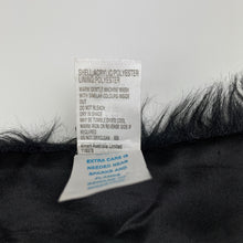 Load image into Gallery viewer, Girls Miss Understood, black faux fur vest, single hook fasten, GUC, size 12,