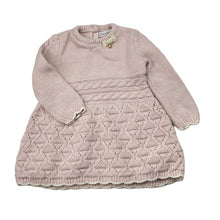 Load image into Gallery viewer, Girls Catherine Malandrino, pink knitted long sleeve dress, EUC, size 00, L: 35cm