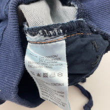 Load image into Gallery viewer, Unisex Bebe by Minihaha, lightweight stretch knit denim pants, elasticated, EUC, size 000,