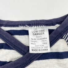 Load image into Gallery viewer, Boys striped, cotton romper, FUC, size 0,