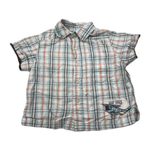 Load image into Gallery viewer, Boys H&T, checked cotton short sleeve shirt, FUC, size 0,