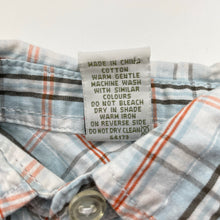 Load image into Gallery viewer, Boys H&T, checked cotton short sleeve shirt, FUC, size 0,
