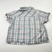 Load image into Gallery viewer, Boys H&T, checked cotton short sleeve shirt, FUC, size 0,