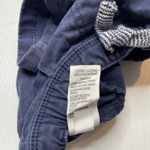 Load image into Gallery viewer, Boys Dymples, navy stretch cotton shorts, elasticated, FUC, size 0,