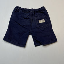 Load image into Gallery viewer, Boys Dymples, navy stretch cotton shorts, elasticated, FUC, size 0,