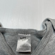 Load image into Gallery viewer, Unisex Baby Berry, grey marle cotton singletsuit, FUC, size 0,