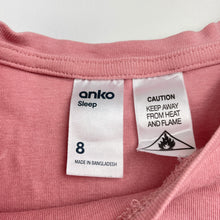 Load image into Gallery viewer, Girls Anko, pink cotton pyjama top, FUC, size 8,