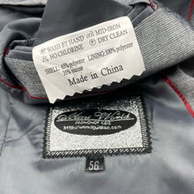 Load image into Gallery viewer, Boys Mini World, grey/silver suit/formal jacket, Sz: 56, armpit to armpit: 37.5cm, shoulder to cuff: 47.5cm, EUC, size 8-9,