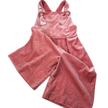 Load image into Gallery viewer, Girls Chloe and Amelie, pink velour overalls, Inside leg: 17cm, EUC, size 4,