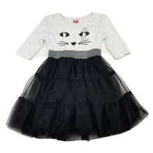 Load image into Gallery viewer, Girls A'nD, black & white tulle dress, cat, FUC, size 3, L: 50cm