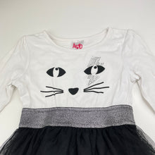 Load image into Gallery viewer, Girls A'nD, black & white tulle dress, cat, FUC, size 3, L: 50cm