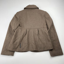 Load image into Gallery viewer, Girls ARMANI JUNIOR, brown & silver wool blend jacket, armpit to armpit: 31cm, shoulder to cuff: 43cm, EUC, size 6,