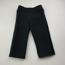 Load image into Gallery viewer, Boys black, dinner suit / formal pants, elasticated, Inside leg: 24.5cm, EUC, size 0,