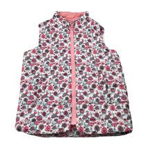 Load image into Gallery viewer, Girls Lily & Dan, floral puffer vest / sleeveless jacket, EUC, size 7-8,
