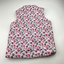 Load image into Gallery viewer, Girls Lily & Dan, floral puffer vest / sleeveless jacket, EUC, size 7-8,