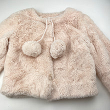 Load image into Gallery viewer, Girls Milkshake, lined soft feel faux fur jacket, poppers, GUC, size 8,