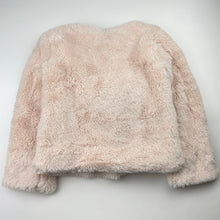 Load image into Gallery viewer, Girls Milkshake, lined soft feel faux fur jacket, poppers, GUC, size 8,