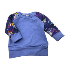 Load image into Gallery viewer, Girls Bizaar Bibs 'n' Bums, Bluey stretchy long sleeve top, FUC, size 00-0,