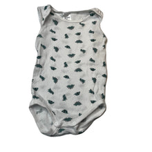 Load image into Gallery viewer, Unisex Anko, lightweight cotton bodysuit / romper, dinosaurs, GUC, size 0,