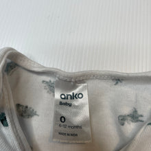 Load image into Gallery viewer, Unisex Anko, lightweight cotton bodysuit / romper, dinosaurs, GUC, size 0,