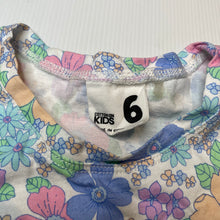 Load image into Gallery viewer, Girls Cotton On, floral cotton casual dress, marks on skirt, FUC, size 6, L: 57cm
