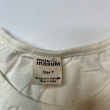 Load image into Gallery viewer, Girls Milk & Masuki, organic cotton casual dress, small marks, FUC, size 7, L: 58cm at front