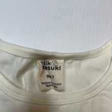 Load image into Gallery viewer, Girls Milk & Masuki, organic cotton blend elastic waist dress, EUC, size 7, L: 59cm at front