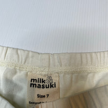 Load image into Gallery viewer, Girls Milk & Masuki, organic cotton blend leggings, Inside leg: 45cm, EUC, size 7,