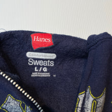 Load image into Gallery viewer, Boys Hanes, Sweats fleece lined zip hoodie sweater, skull, GUC, size 10-12,
