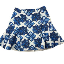 Load image into Gallery viewer, Girls Tilii, blue & white skirt, L: 39cm, W: 33cm across, small marks lower front, FUC, size 12,