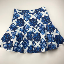 Load image into Gallery viewer, Girls Tilii, blue & white skirt, L: 39cm, W: 33cm across, small marks lower front, FUC, size 12,