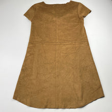 Load image into Gallery viewer, Girls Gum, faux suede pocahontas style dress, marks front, FUC, size 8, L: 65cm