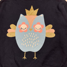 Load image into Gallery viewer, Girls Cotton On, navy fleece lined sweater / jumper, bird, EUC, size 7,