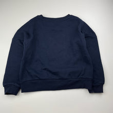 Load image into Gallery viewer, Girls Cotton On, navy fleece lined sweater / jumper, bird, EUC, size 7,