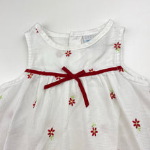 Load image into Gallery viewer, Girls Baby World, embroidered lightweight dress, GUC, size 000, L: 34cm