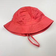 Load image into Gallery viewer, Girls Charlie & Me, coral cotton bucket hat, chin strap, EUC, size 00-0,