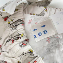 Load image into Gallery viewer, Girls Bebe-Jous, vintage lightweight cotton overalls / romper, FUC, size 0,