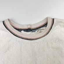 Load image into Gallery viewer, Girls Milkshake, lined floral lace top, no size, armpit to armpit: 34cm, shoulder to cuff: 38cm, EUC, size 6,