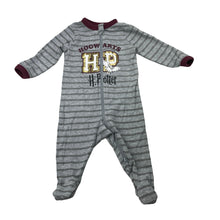 Load image into Gallery viewer, Unisex Harry Potter, Hogwarts cotton zip coverall / romper, EUC, size 00,