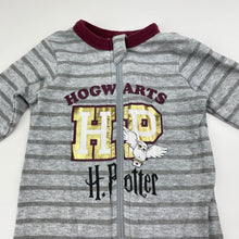 Load image into Gallery viewer, Unisex Harry Potter, Hogwarts cotton zip coverall / romper, EUC, size 00,