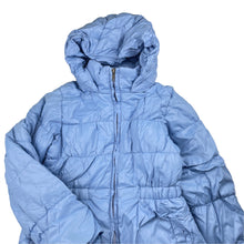 Load image into Gallery viewer, Girls Pumpkin Patch, blue puffer jacket / coat, L: 50cm, FUC, size 8,