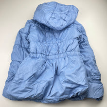 Load image into Gallery viewer, Girls Pumpkin Patch, blue puffer jacket / coat, L: 50cm, FUC, size 8,