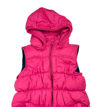 Load image into Gallery viewer, Girls Lily & Dan, fleece lined hooded puffer vest, detachable hood, EUC, size 8,