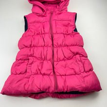 Load image into Gallery viewer, Girls Lily & Dan, fleece lined hooded puffer vest, detachable hood, EUC, size 8,