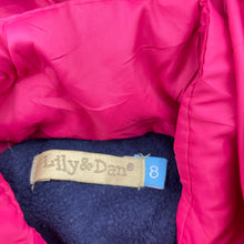 Load image into Gallery viewer, Girls Lily & Dan, fleece lined hooded puffer vest, detachable hood, EUC, size 8,