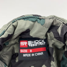 Load image into Gallery viewer, Boys Shock Resistant, camo print puffer jacket / coat, FUC, size 8,