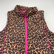 Load image into Gallery viewer, Girls L.E.I., leopard print lightweight vest / jacket, EUC, size 10-12,