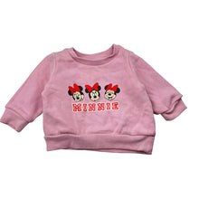 Load image into Gallery viewer, Girls Disney, Minnie Mouse fleece lined sweater / jumper, FUC, size 00,