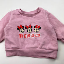 Load image into Gallery viewer, Girls Disney, Minnie Mouse fleece lined sweater / jumper, FUC, size 00,