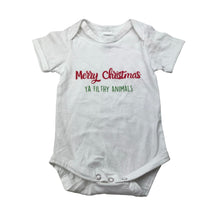 Load image into Gallery viewer, Unisex Aust cotton, Christmas bodysuit / romper, FUC, size 000,